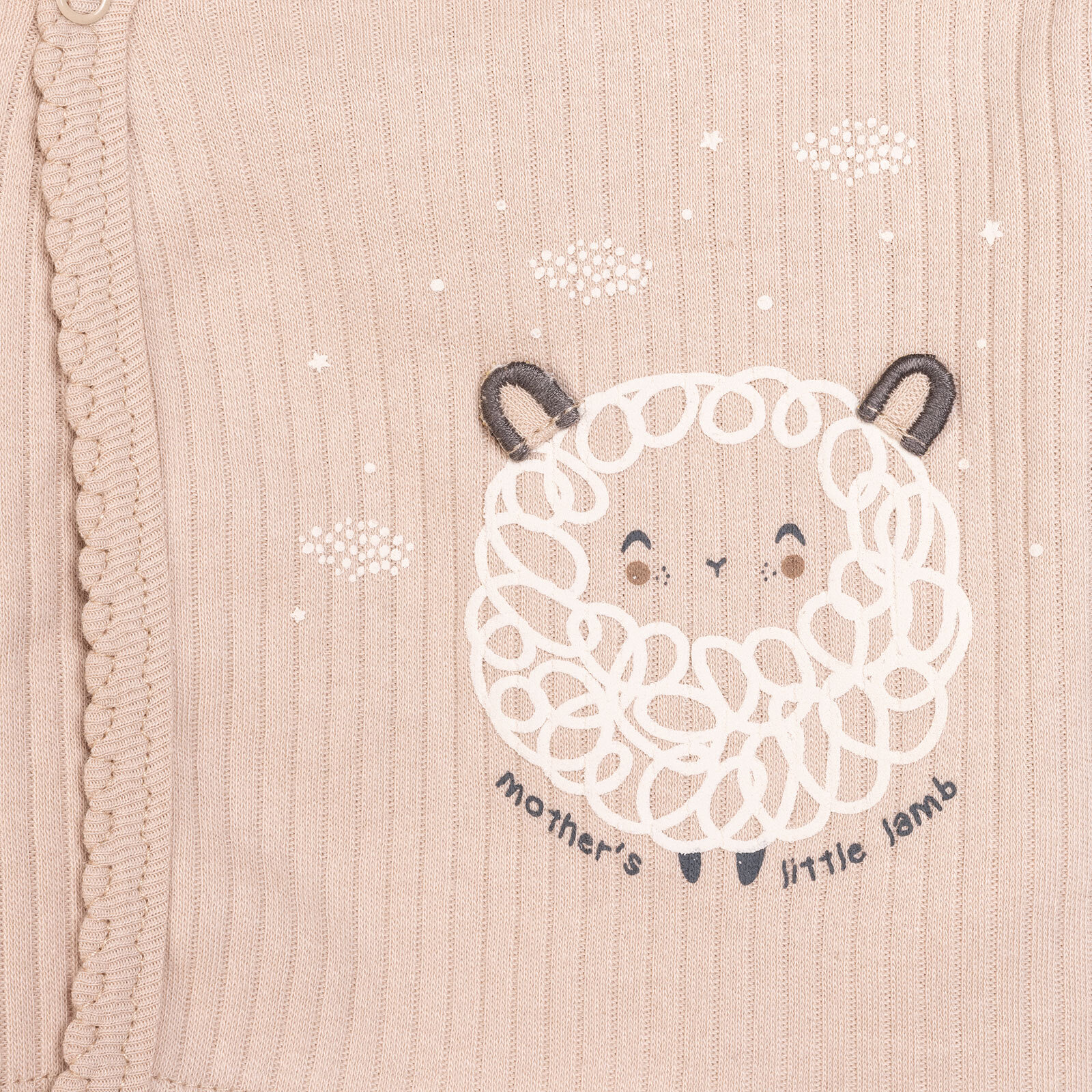 Yenidoğan Organic Little Lamb Zıbın-Şapka-Patikli Alt 3lü Set Kız Bebek