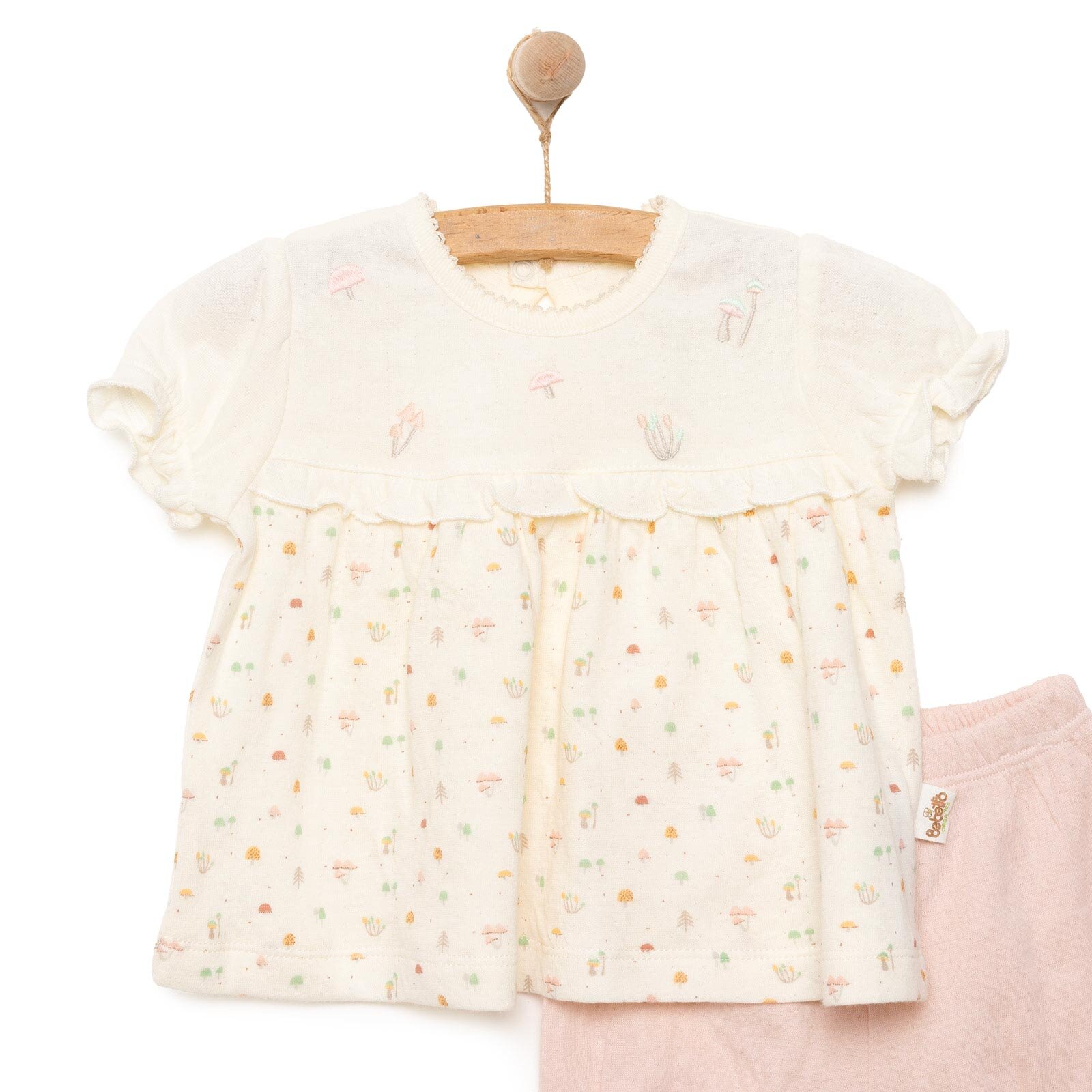 Yenidoğan Organic My Mushroom Tshirt-Şort Kız Bebek