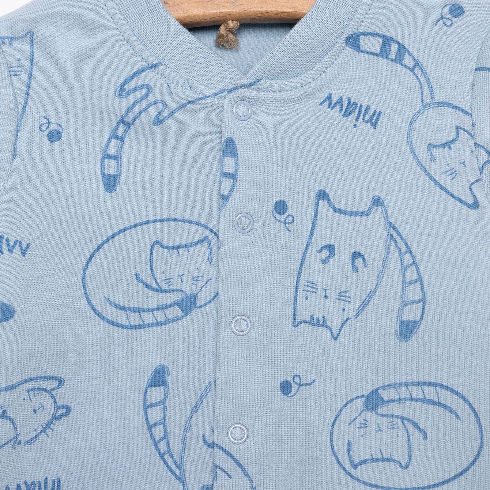 Yenidoğan Organic Sleepy Cat Uni Hırka-Patikli Alt Unisex Yenidoğan Organic Sleepy Cat Uni Hırka-Patikli Alt Unisex