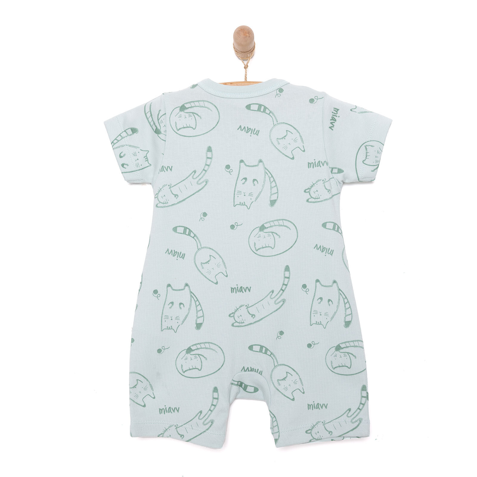 Yenidoğan Organic Sleepy Cat Uni Kısa Tulum Unisex Yenidoğan Organic Sleepy Cat Uni Kısa Tulum Unisex