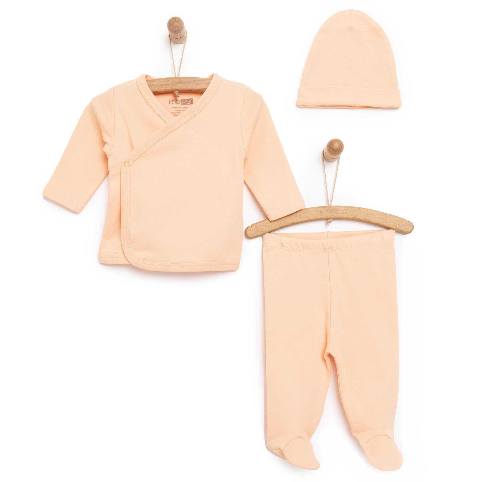 Yenidoğan Organik Zıbın-Şapka-Patikli Alt Unisex