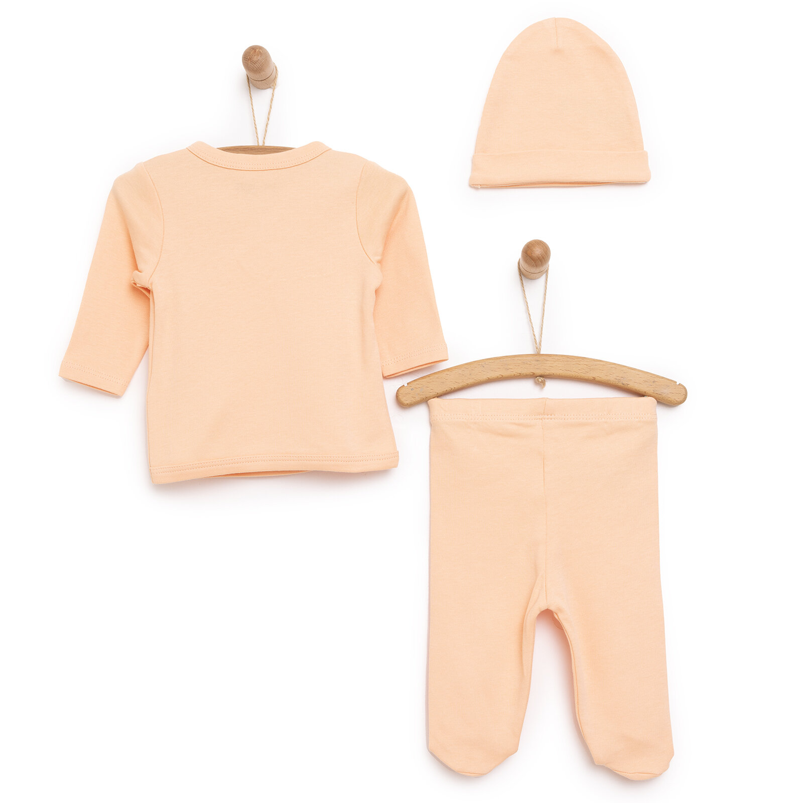 Yenidoğan Organik Zıbın-Şapka-Patikli Alt Unisex