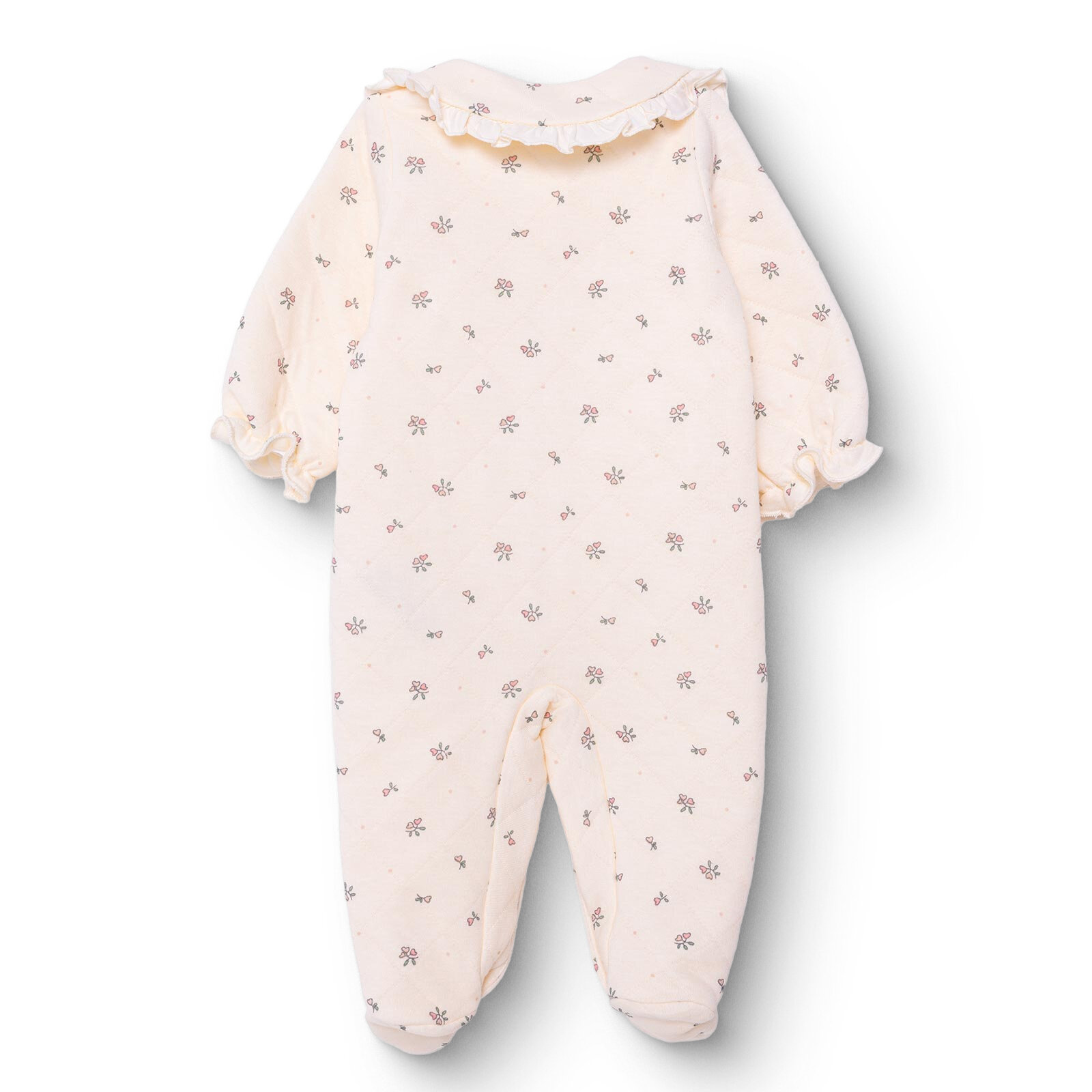 Kız Bebek Yenidoğan Patikli Tulum Petite Fleurs Fırfırlı Yaka Uzun Kol Patikli Paça Kız Bebek Yenidoğan Patikli Tulum Petite Fleurs Fırfırlı Yaka Uzun Kol Patikli Paça