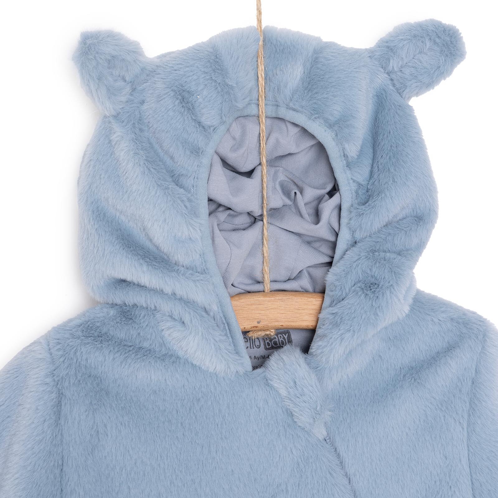 Yenidoğan Peluş Patikli Tulum Erkek Bebek