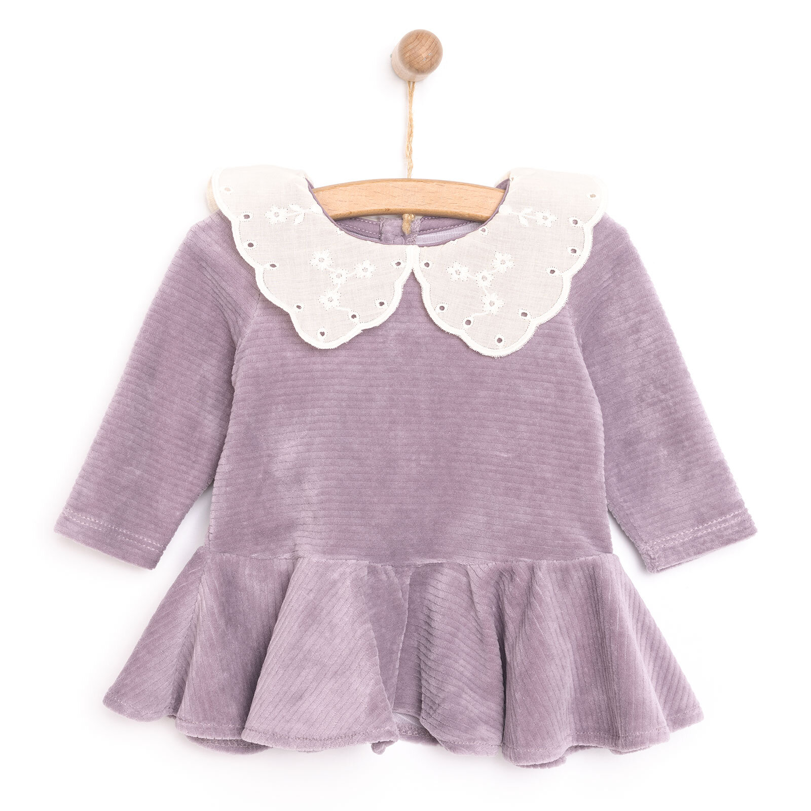 Yenidoğan Perfect Kadife Elbise Kız Bebek