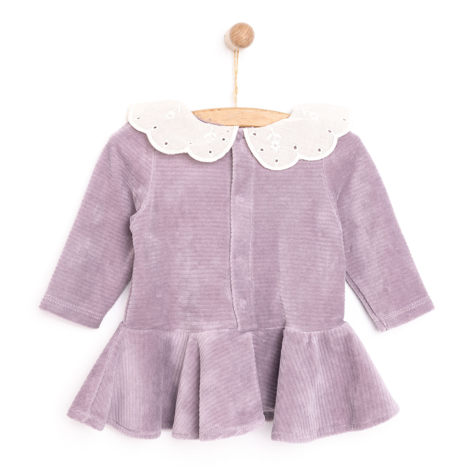 Yenidoğan Perfect Kadife Elbise Kız Bebek