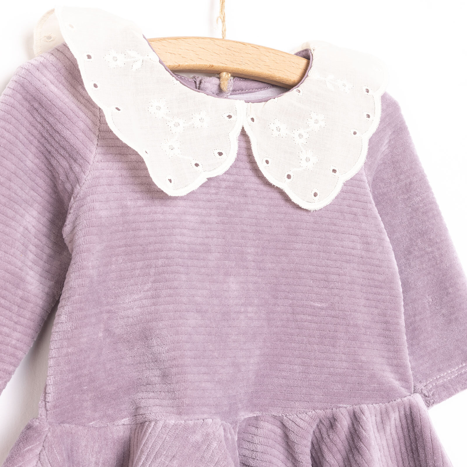 Yenidoğan Perfect Kadife Elbise Kız Bebek