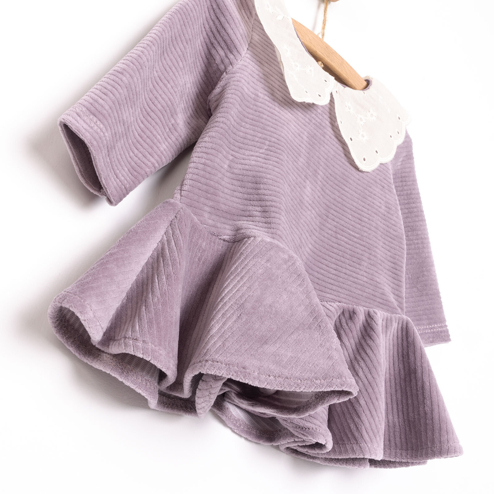 Yenidoğan Perfect Kadife Elbise Kız Bebek