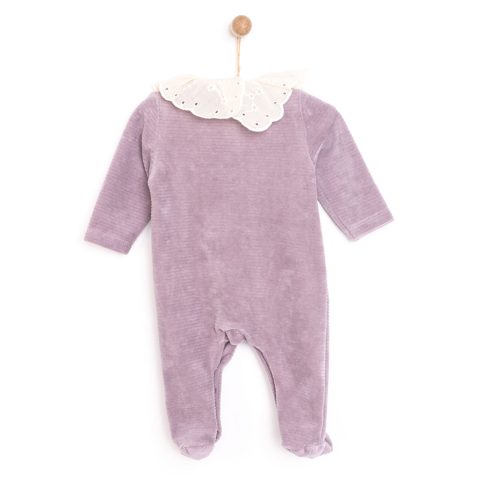 Yenidoğan Perfect Kadife Patikli Tulum Kız Bebek