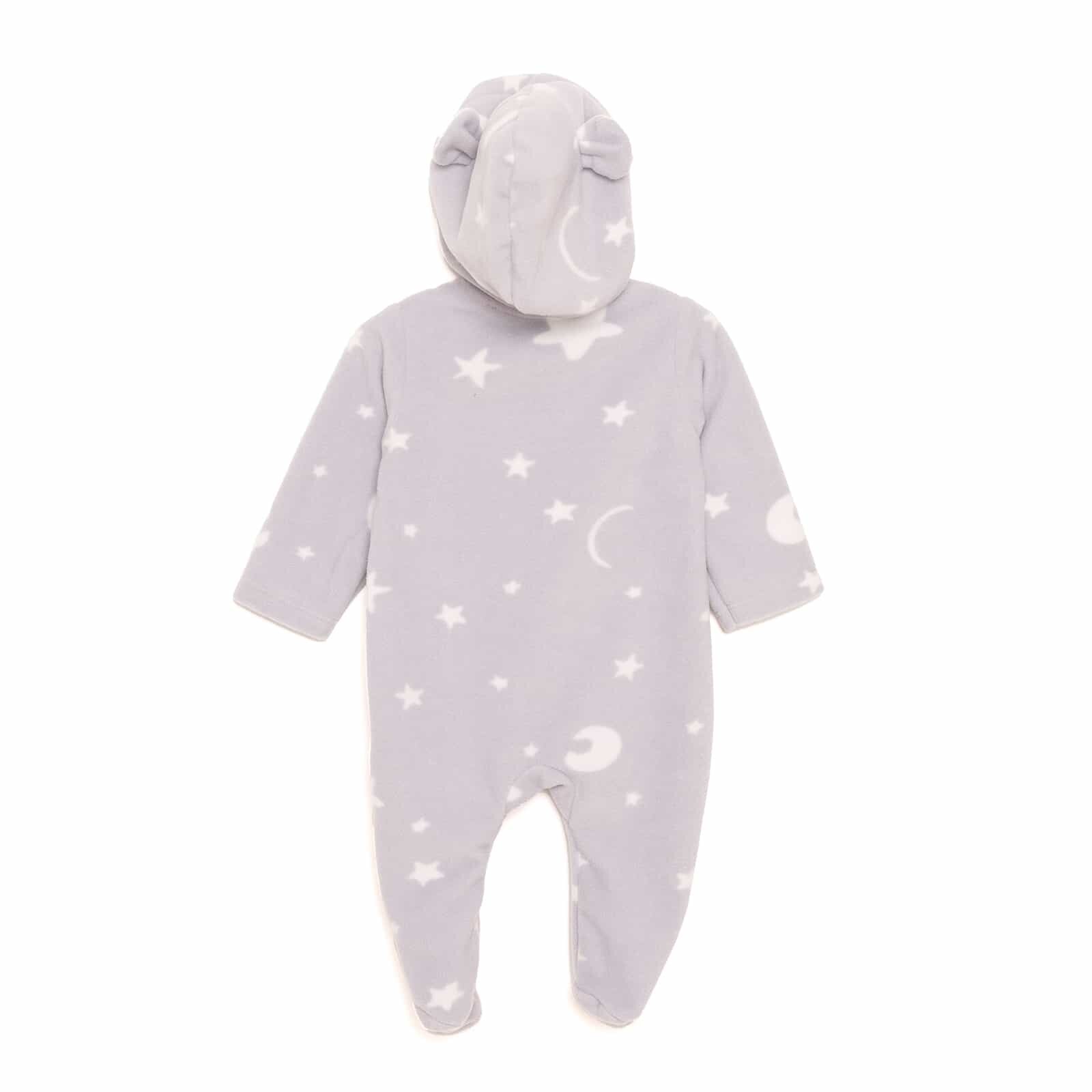 Yenidoğan Polar Kapüşonlu Patikli Tulum Erkek Bebek