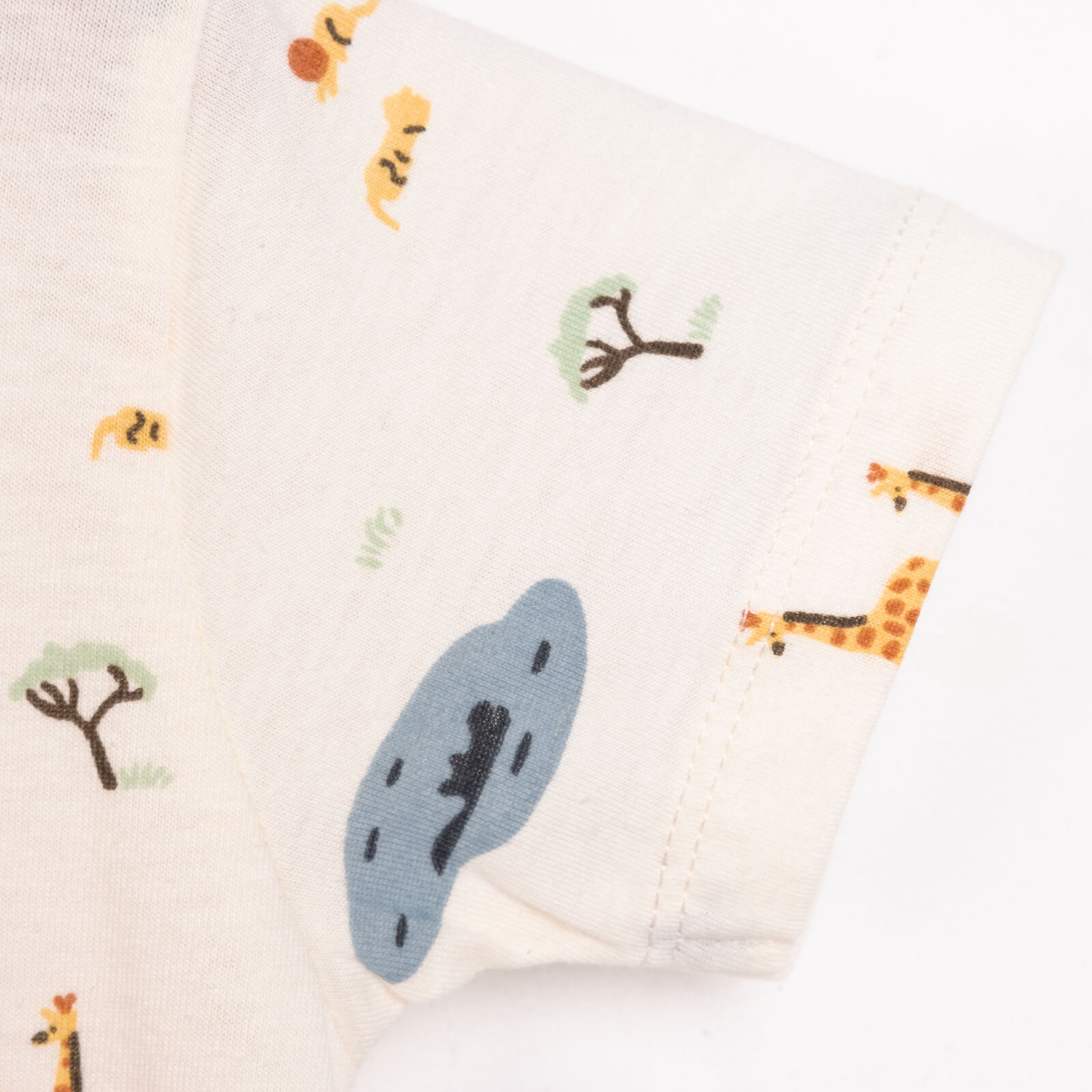 Yenidoğan Safari Çıtçıtlı Kısa Tulum Erkek Bebek