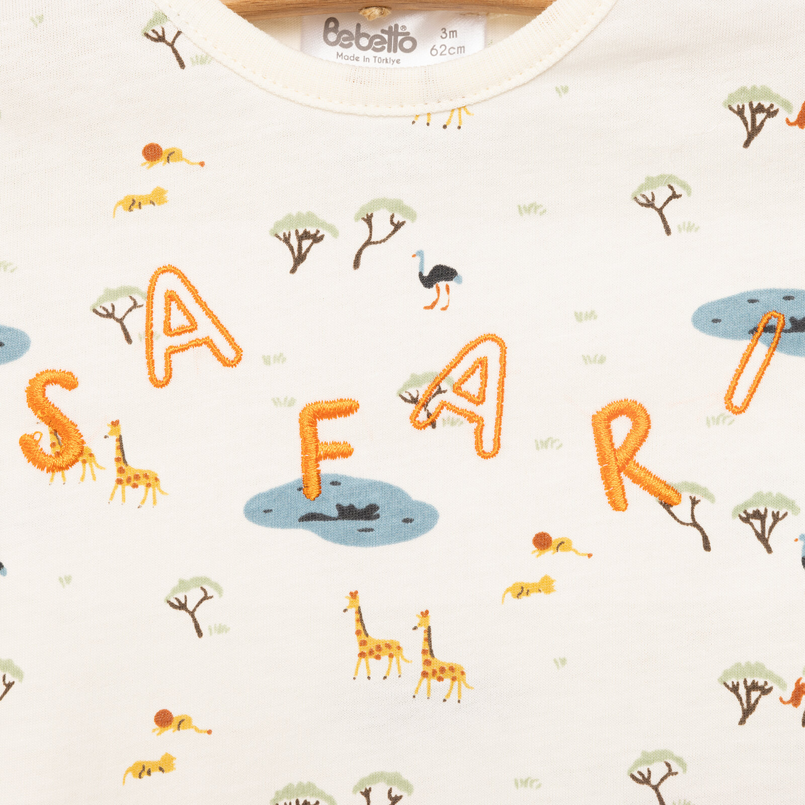 Yenidoğan Safari Tshirt-Şort 2li Takım Erkek Bebek