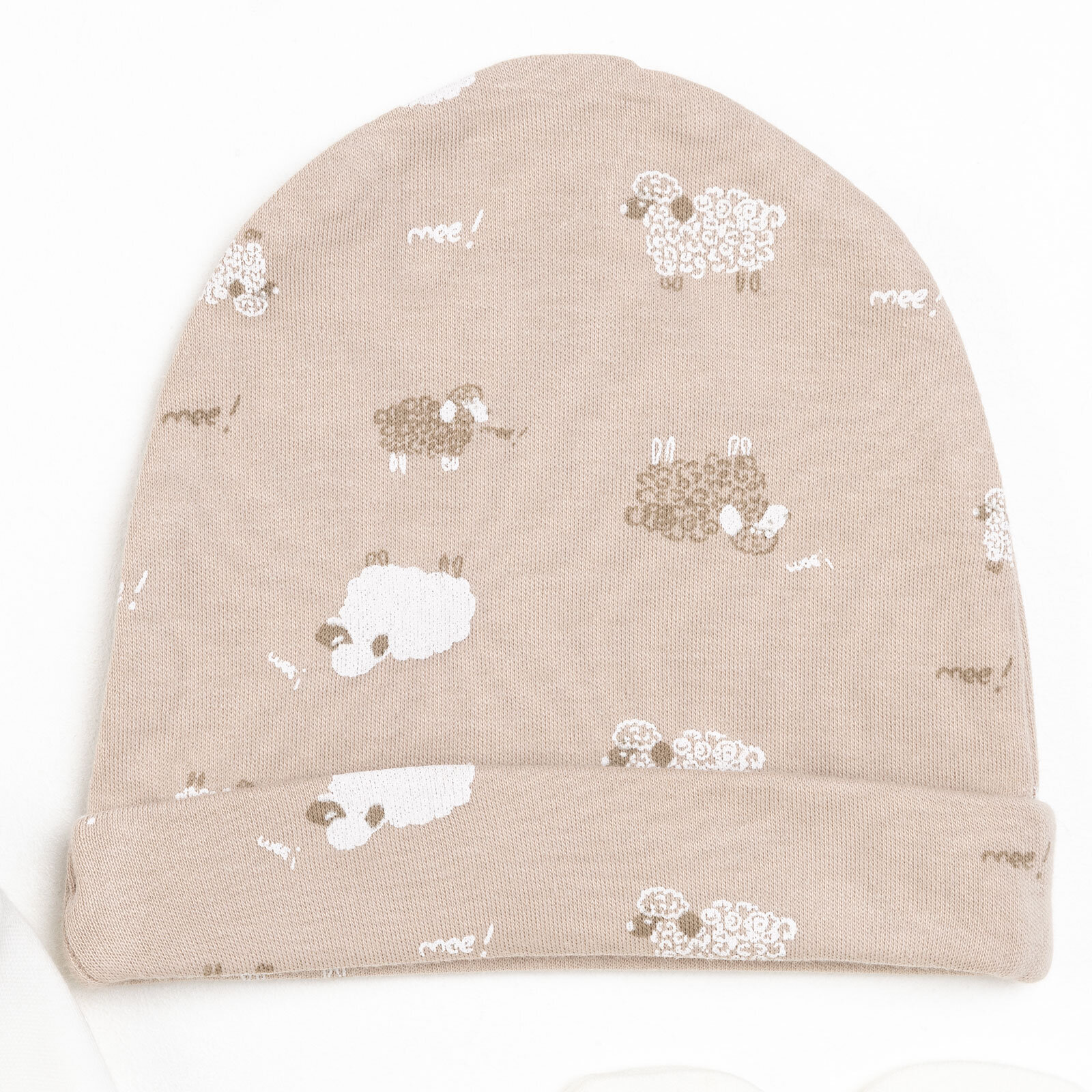 Unisex Zıbın Body %100 Pamuk Çıtçıtlı V Yaka Uzun Kol Açık Kahverengi