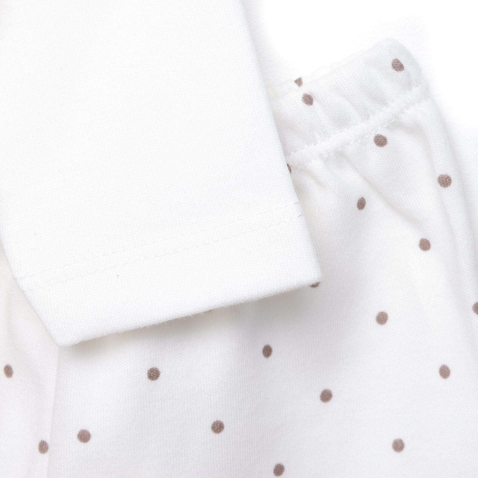 Kız Bebek Yenidoğan 5'li Hastane Çıkışı %100 Pamuk Çıtçıtlı Yaka Uzun Kol Patikli Ekru