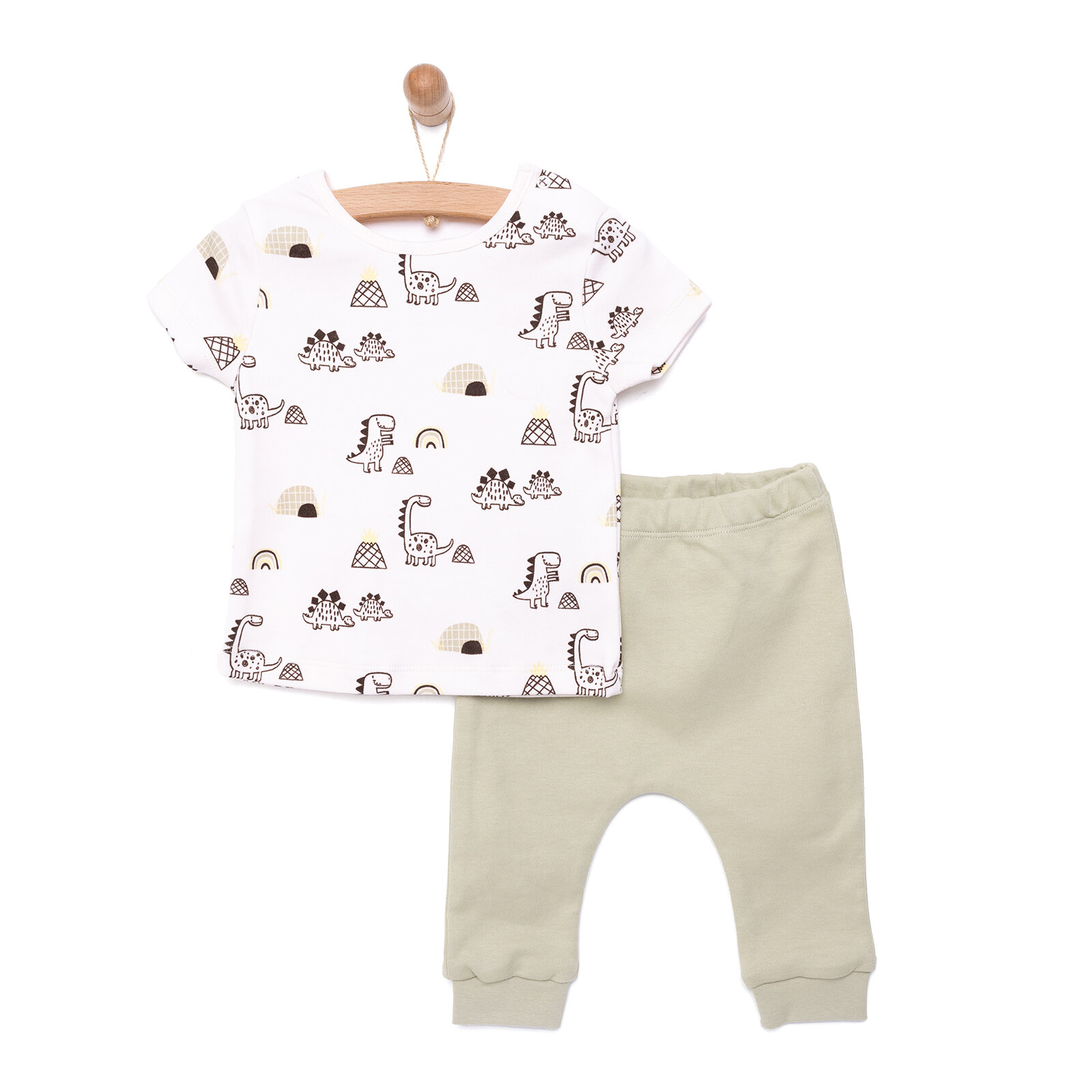 yenidoğan Tshirt-Patiksiz Alt 2li Takım Erkek Bebek