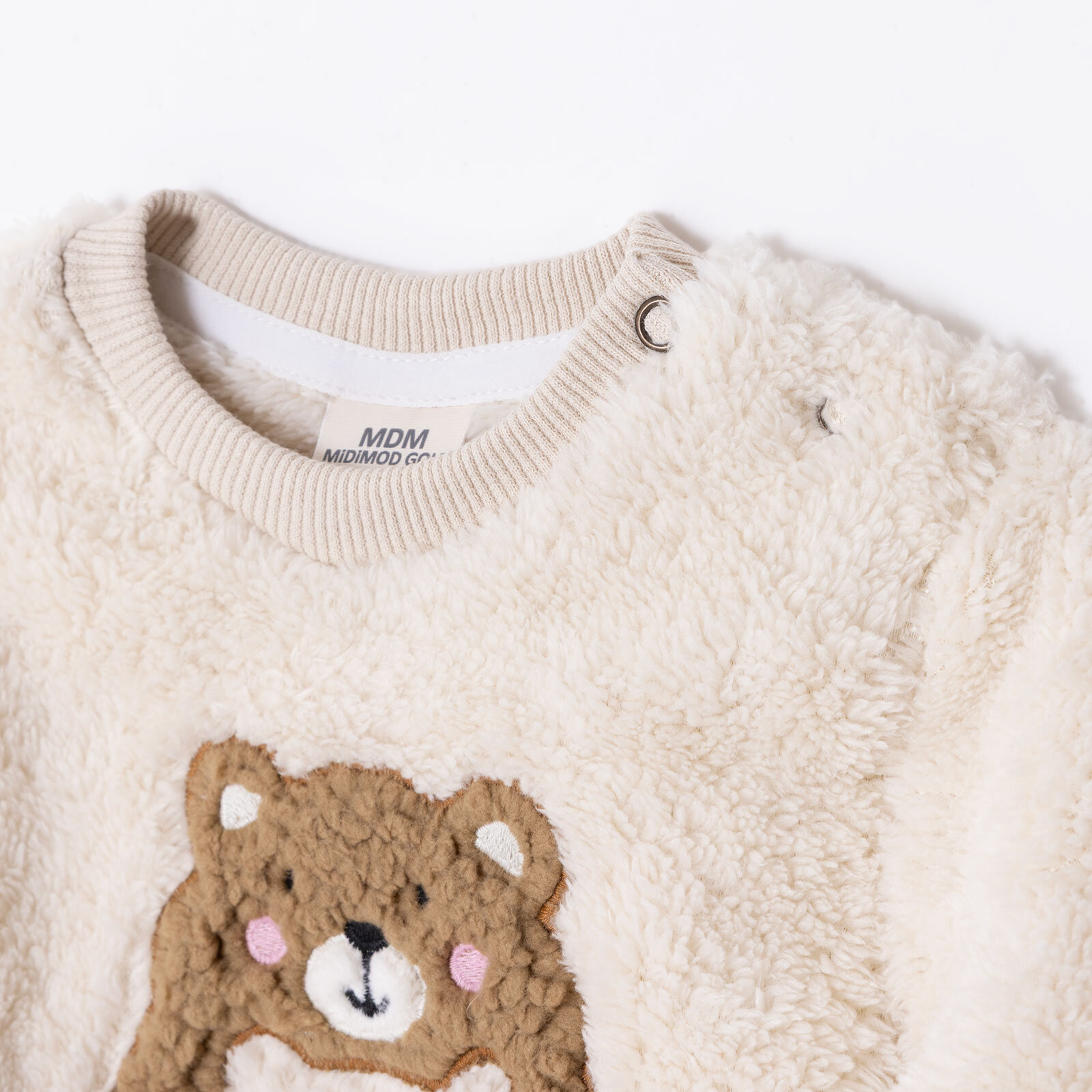 Unisex Yenidoğan Sweatshirt-Patiksiz Alt Wellsoft Örme Bisiklet Yaka Uzun Kol Patiksiz Paça