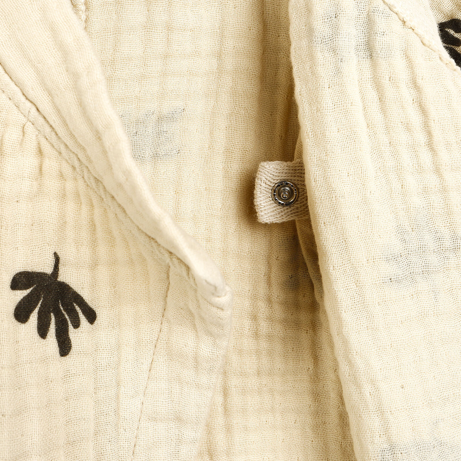 Yenidoğan Yaprak Desenli Müslin Kimono