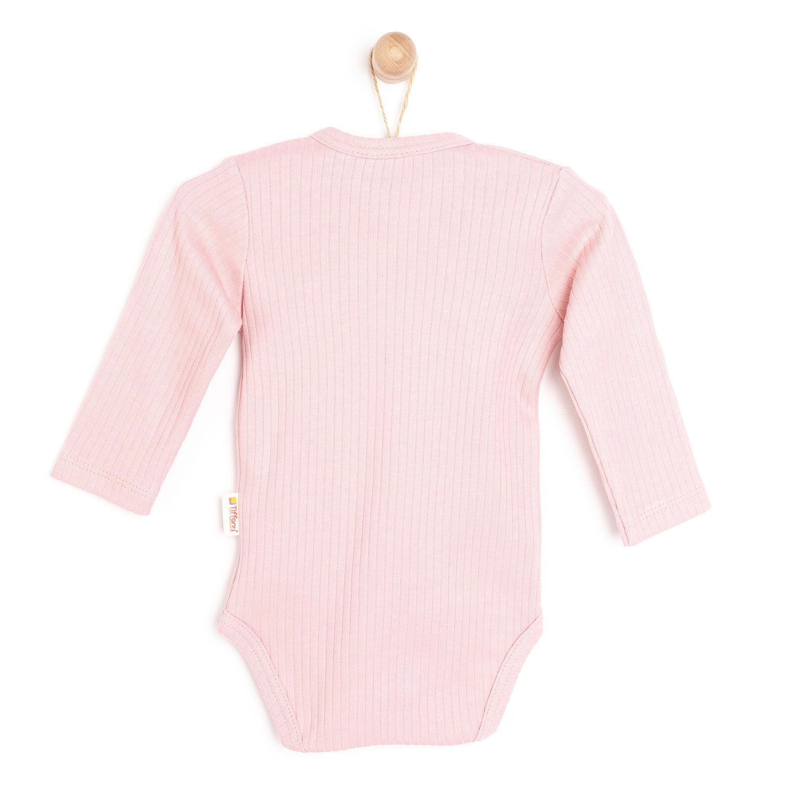 Kız Bebek Yenidoğan Zıbın Body %100 Pamuk Çıtçıtlı Yaka Uzun Kol