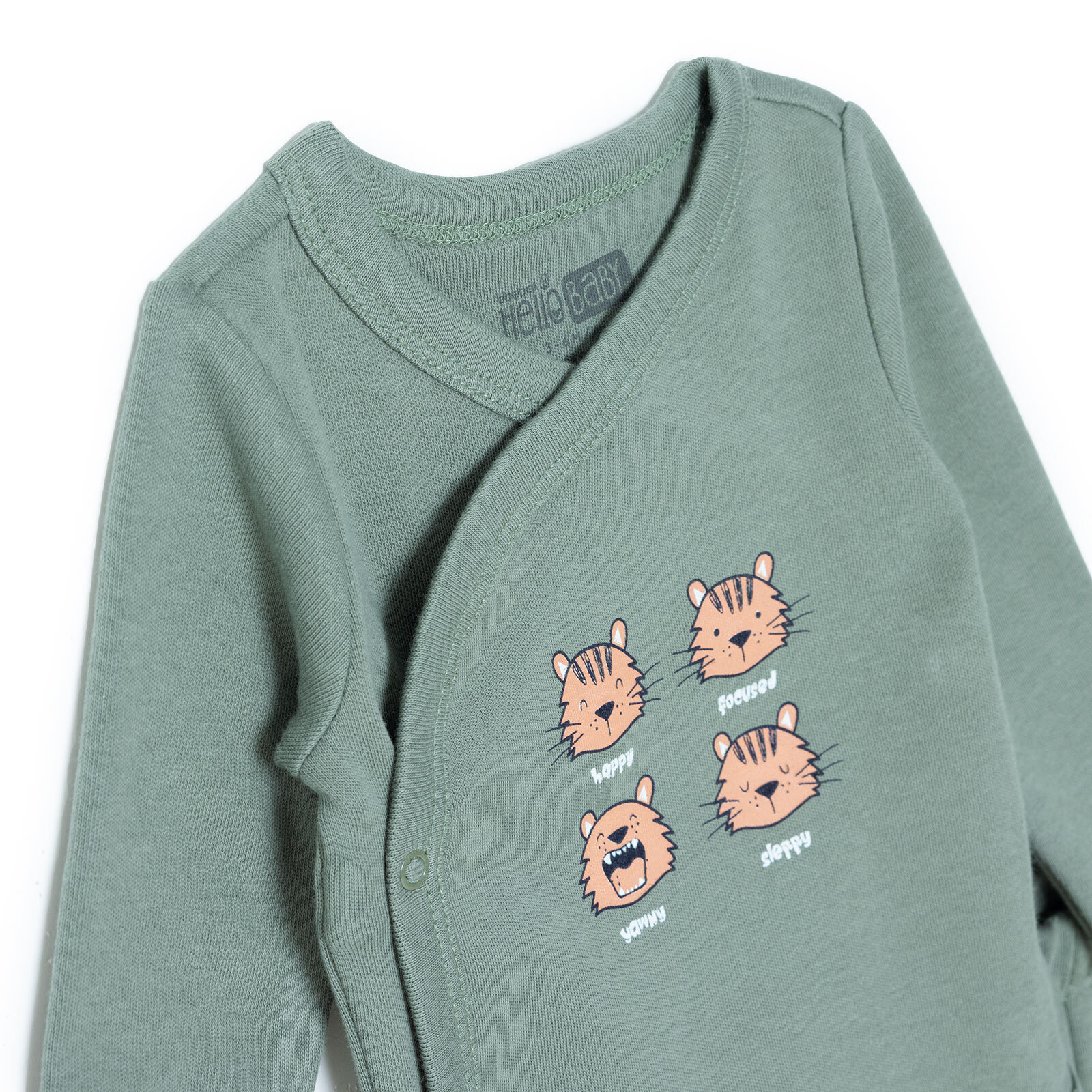 Erkek Bebek Yenidoğan Zıbın Body-Patikli Alt İnterlok Zarf Yaka Uzun Kol Patikli Paça