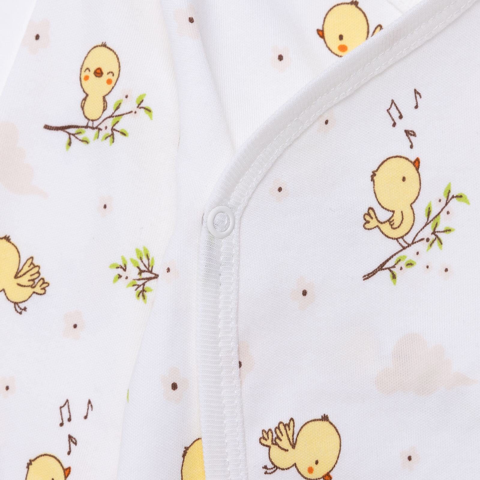 Kız Bebek Yenidoğan Zıbın-Patiksiz Alt İnterlok Bisiklet Yaka Uzun Kol Patiksiz Paça