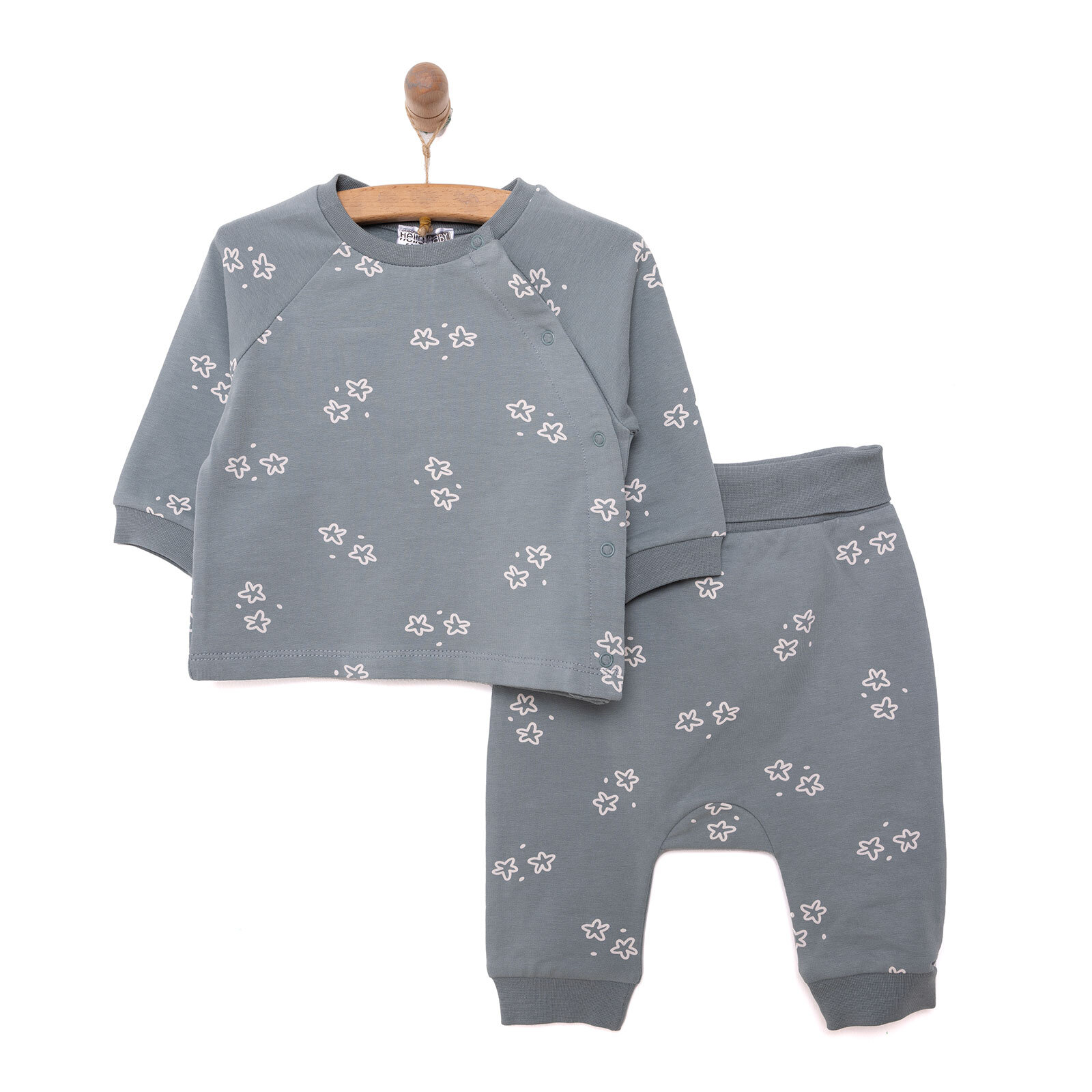 Yenidoğan Zıbın-Rahat Bel Patiksiz Alt 2li Takım Unisex