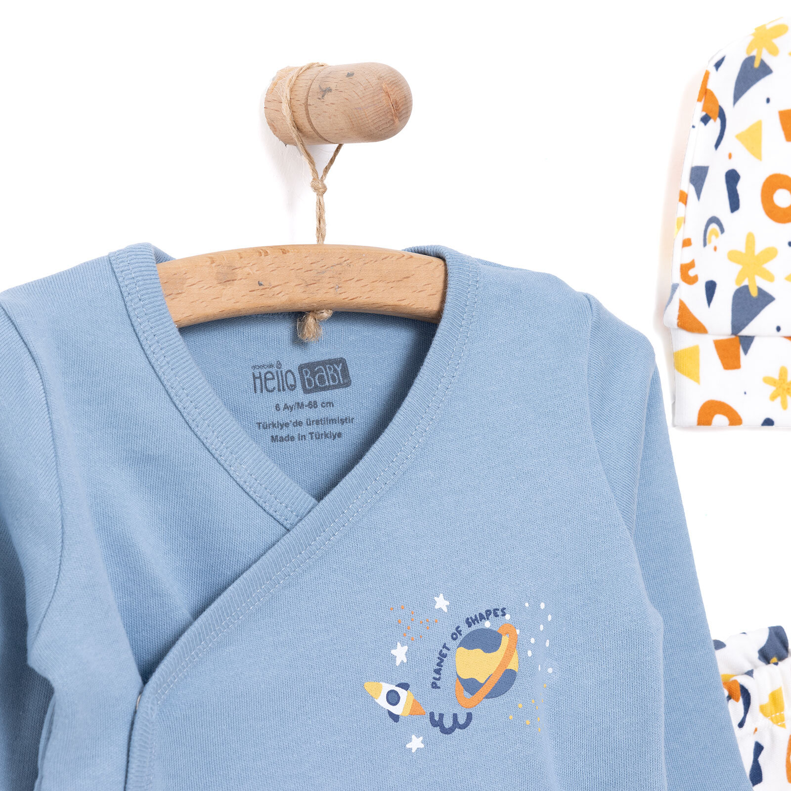 Yenidoğan Zıbın-Şapka-Patikli Alt 3lü Set Erkek Bebek Yenidoğan Zıbın-Şapka-Patikli Alt 3lü Set Erkek Bebek