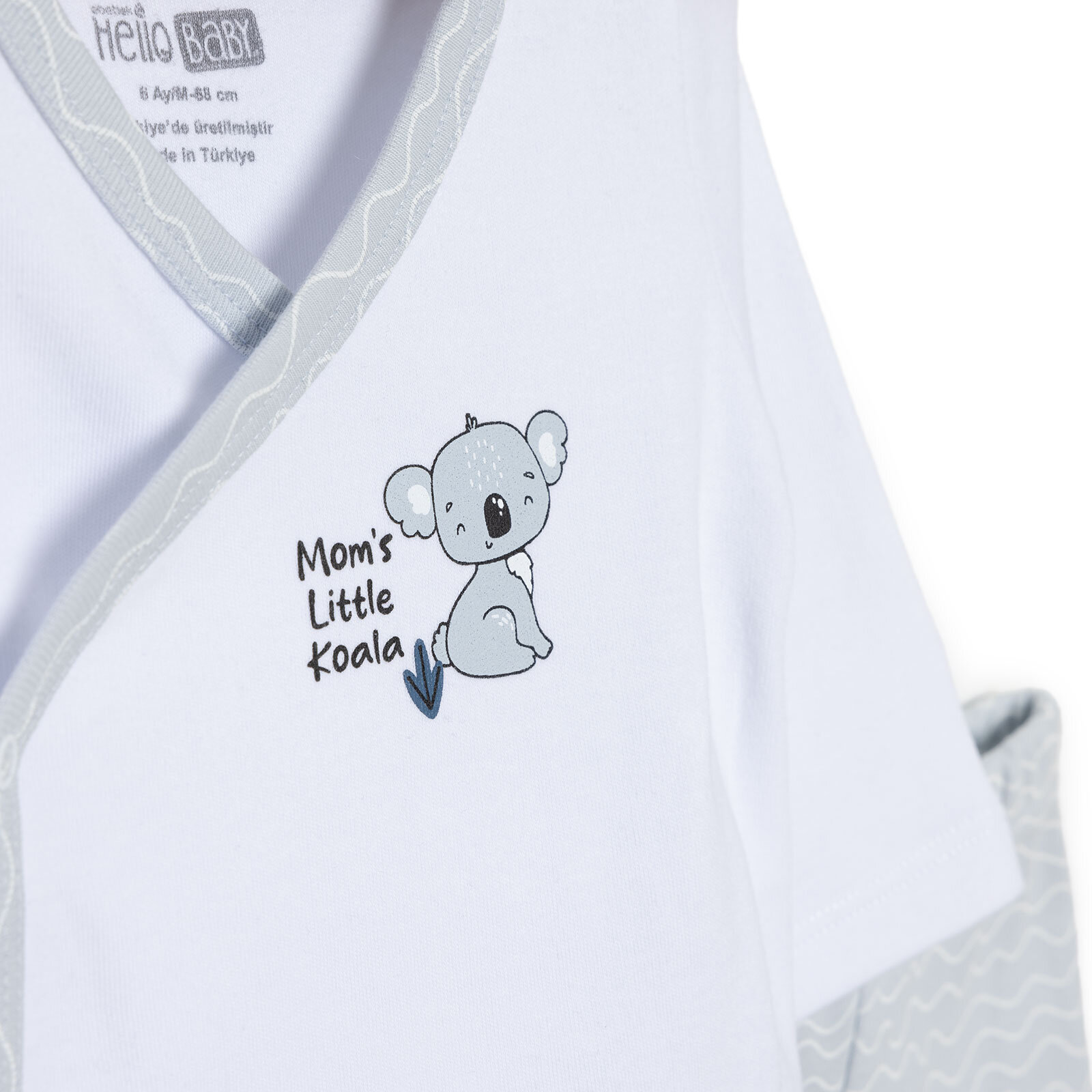 Yenidoğan Zıbın-Şapka-Patikli Alt 3lü Set Erkek Bebek