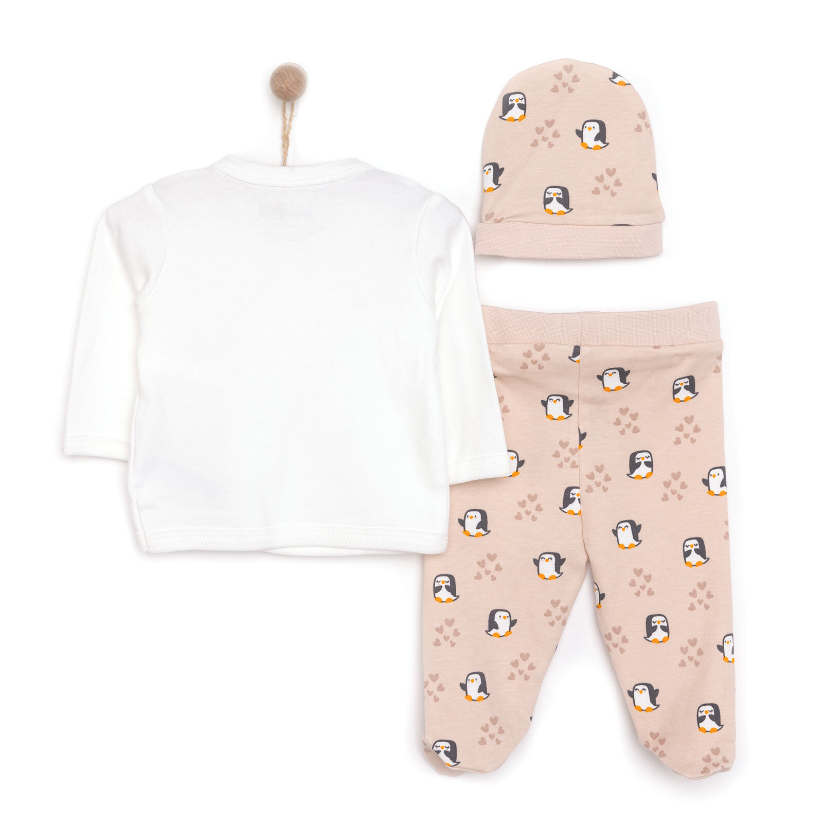 Yenidoğan Zıbın-Şapka-Patikli Alt Kız Bebek