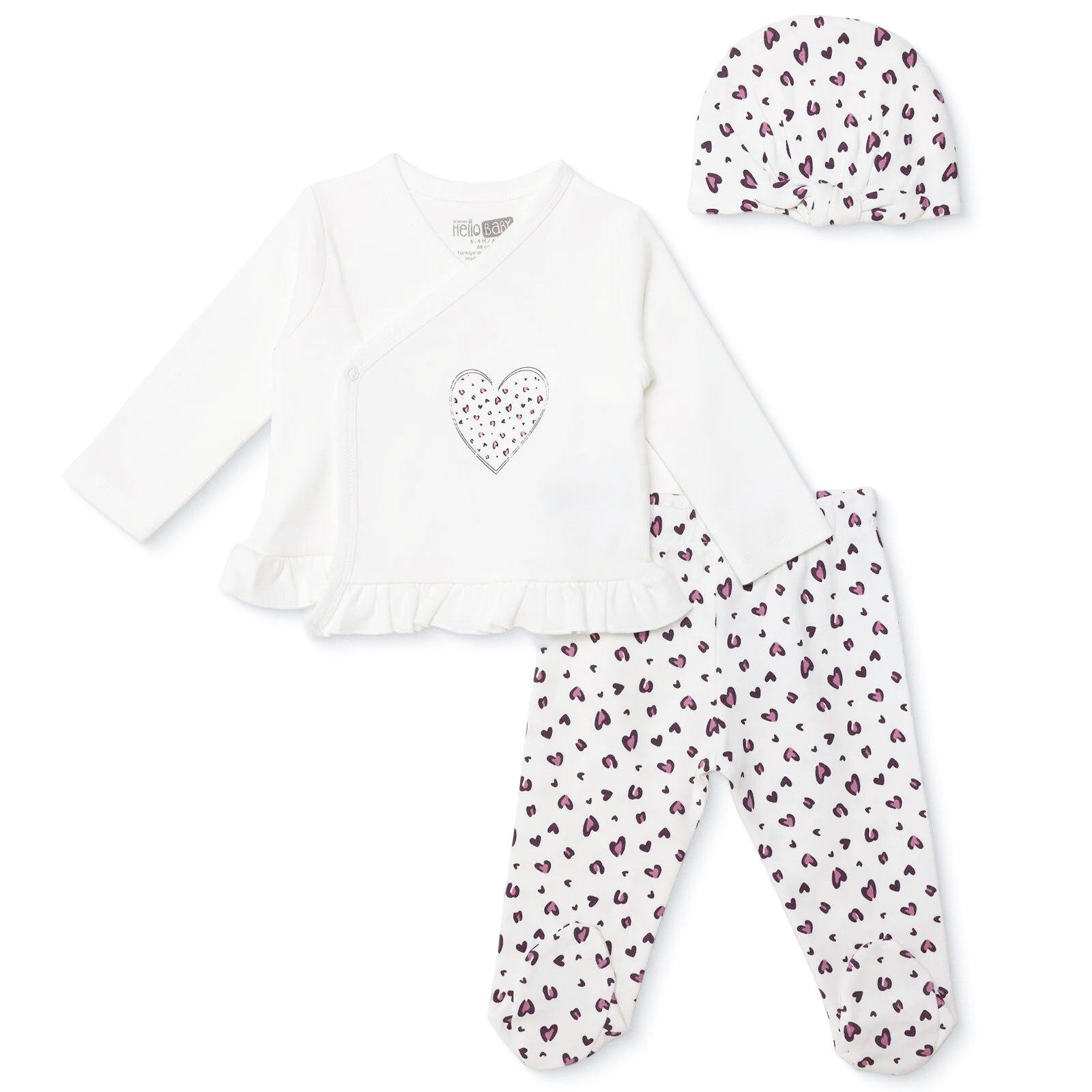 Yenidoğan Zıbın-Şapka-Patikli