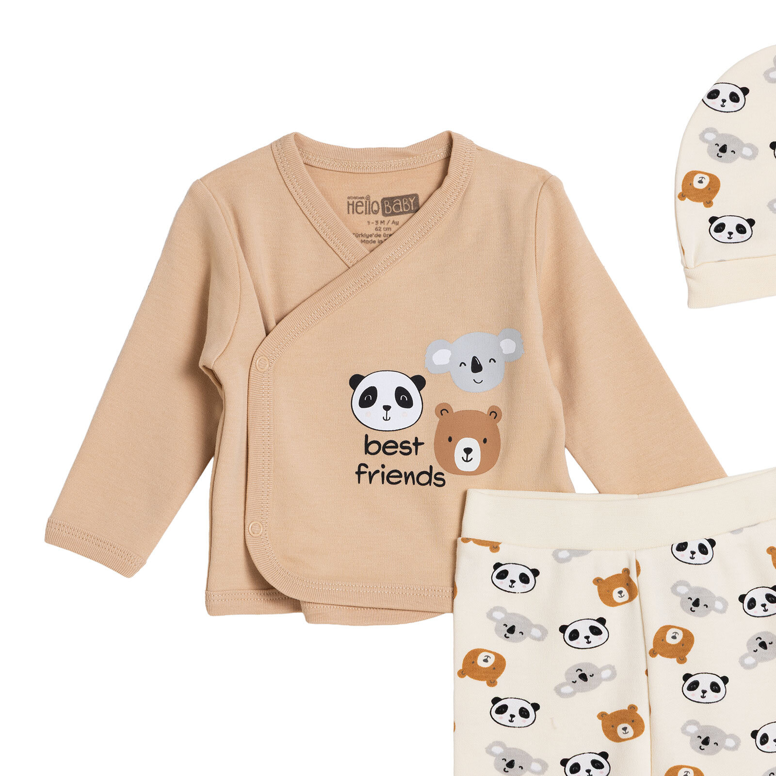 Yenidoğan Zıbın-Şapka-Patikli