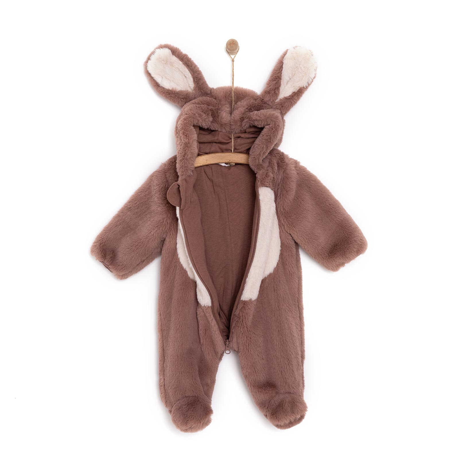 YenidoğanmKız Peluş Patikli Tulum Kız Bebek