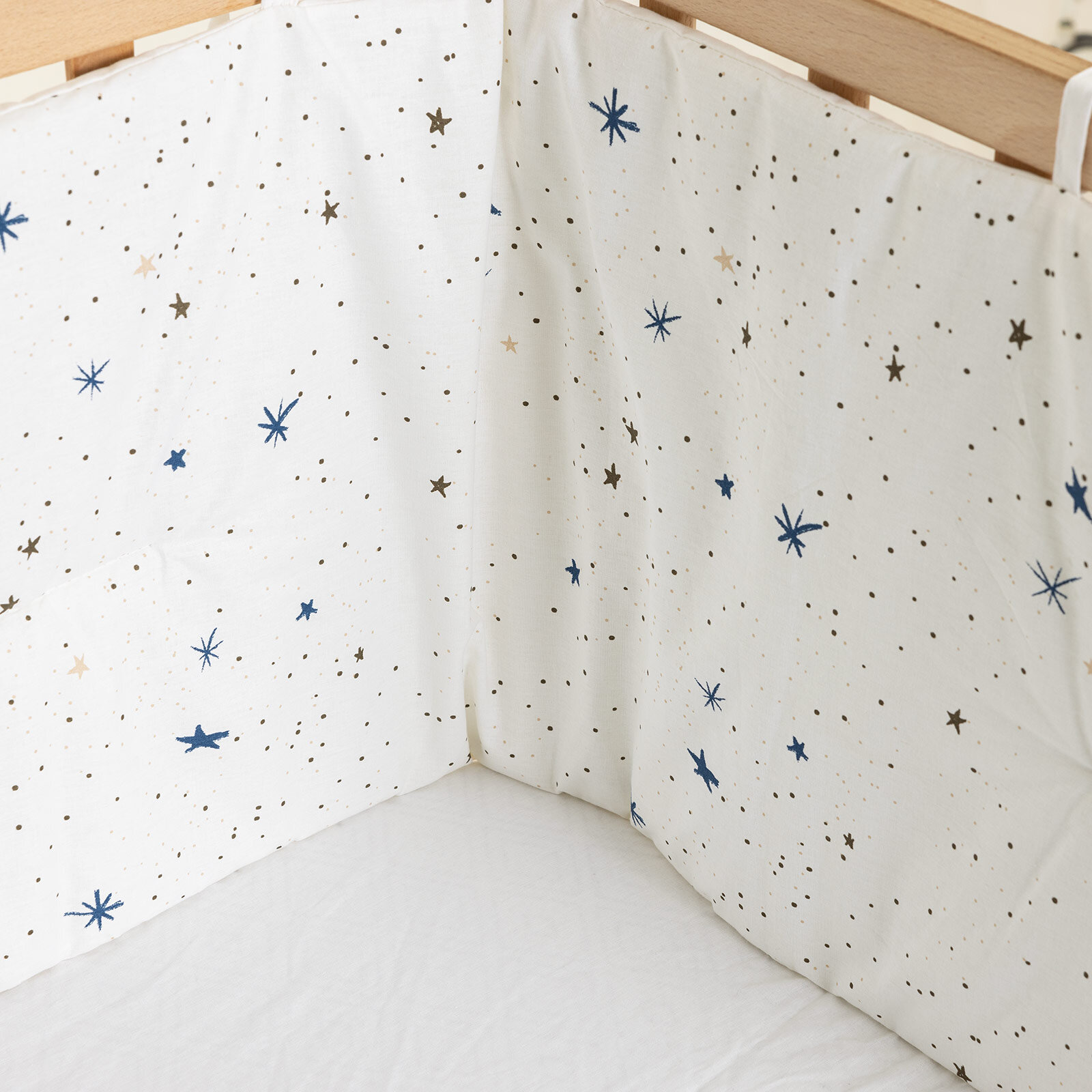 Yıldız Desenli Erkek Beşik Kenar Koruma Erkek Bebek