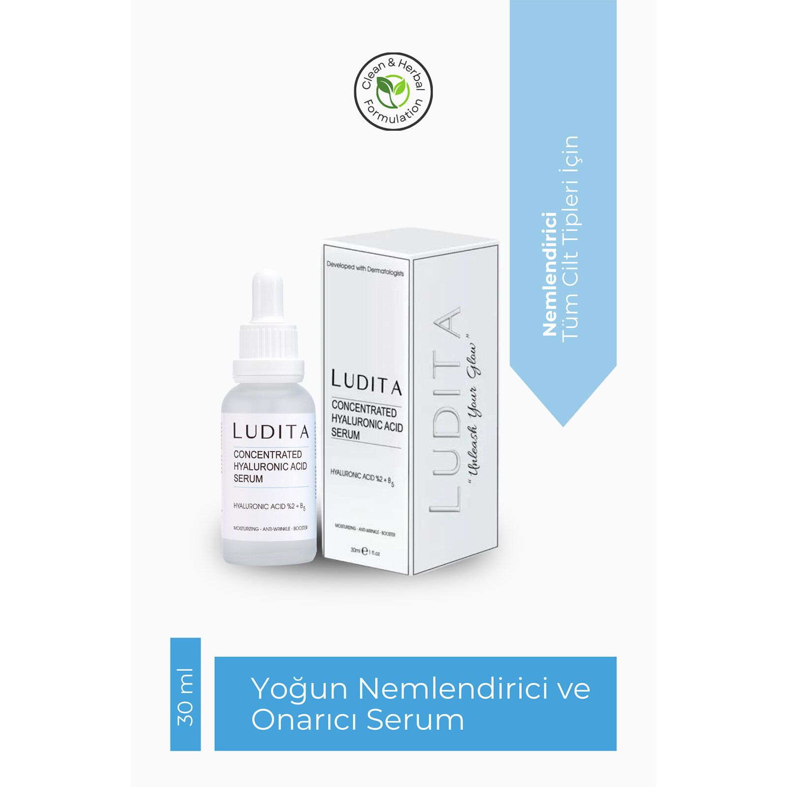 Yoğun Nemlendirici Ve Onarıcı Serum ( Hyaluronic Acid + B5 ) Yoğun Nemlendirici Ve Onarıcı Serum ( Hyaluronic Acid + B5 )