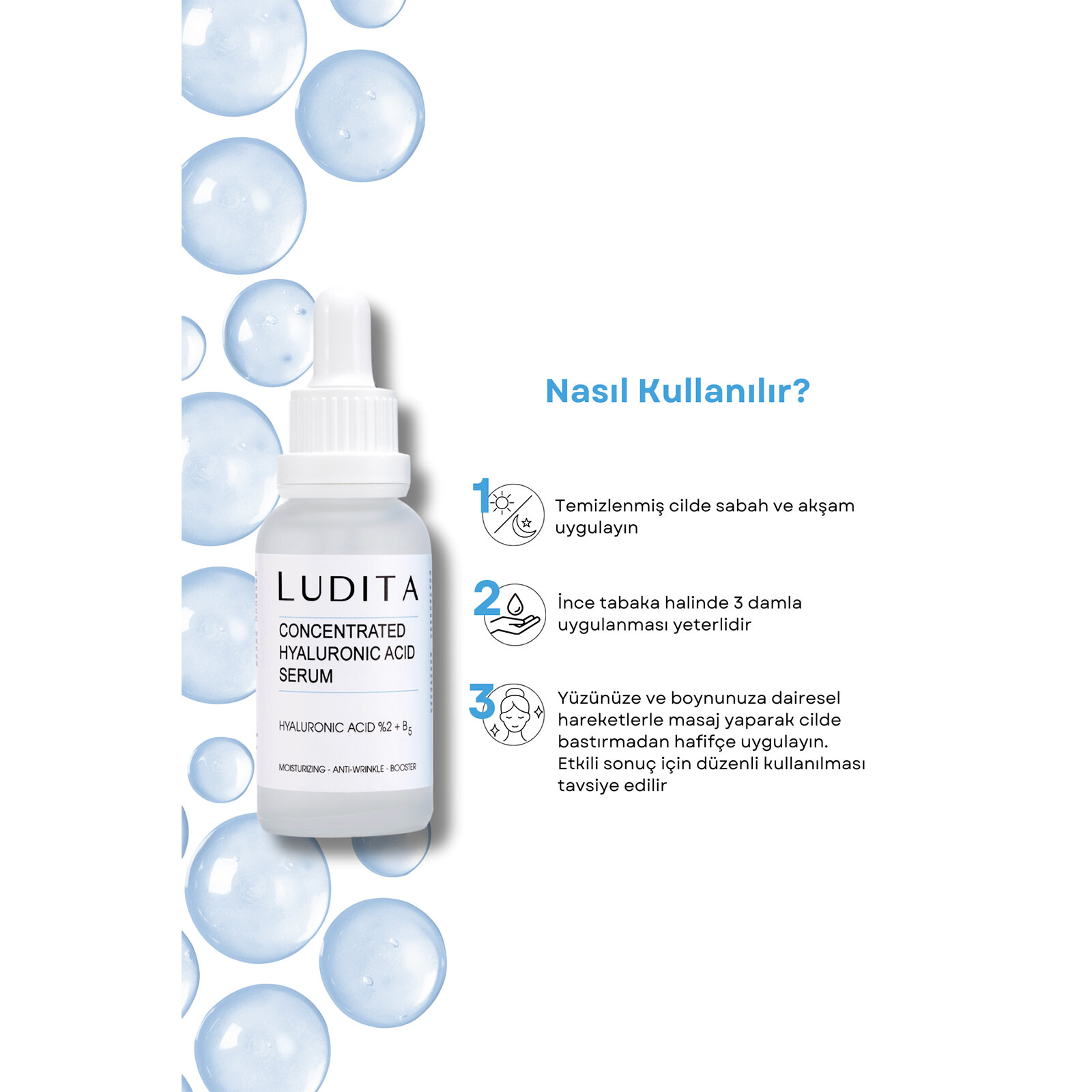 Yoğun Nemlendirici Ve Onarıcı Serum ( Hyaluronic Acid + B5 ) Yoğun Nemlendirici Ve Onarıcı Serum ( Hyaluronic Acid + B5 )