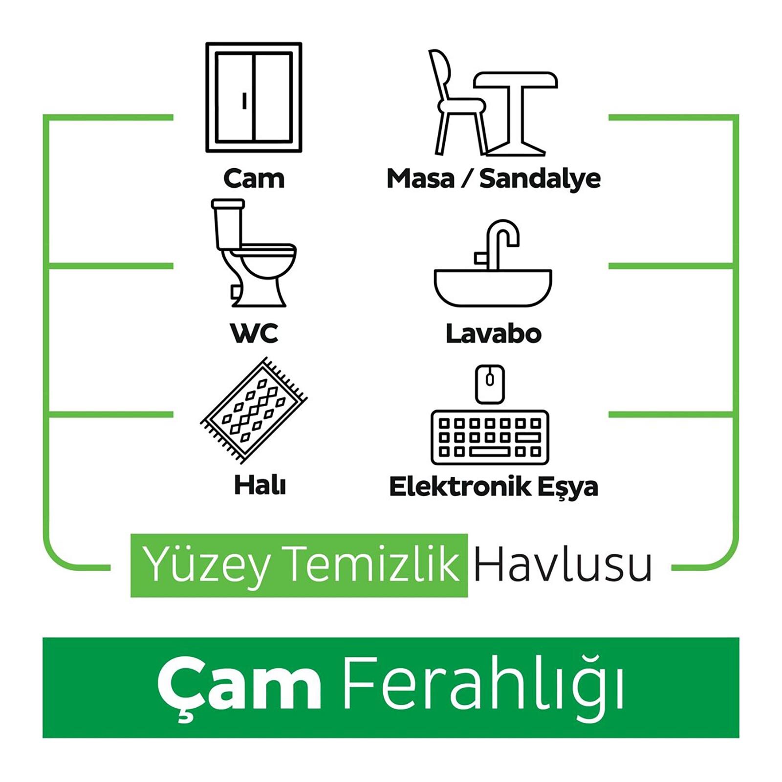 Yüzey Temizlik Mendili Çam Ferahlığı 100 Adet Yüzey Temizlik Mendili Çam Ferahlığı 100 Adet