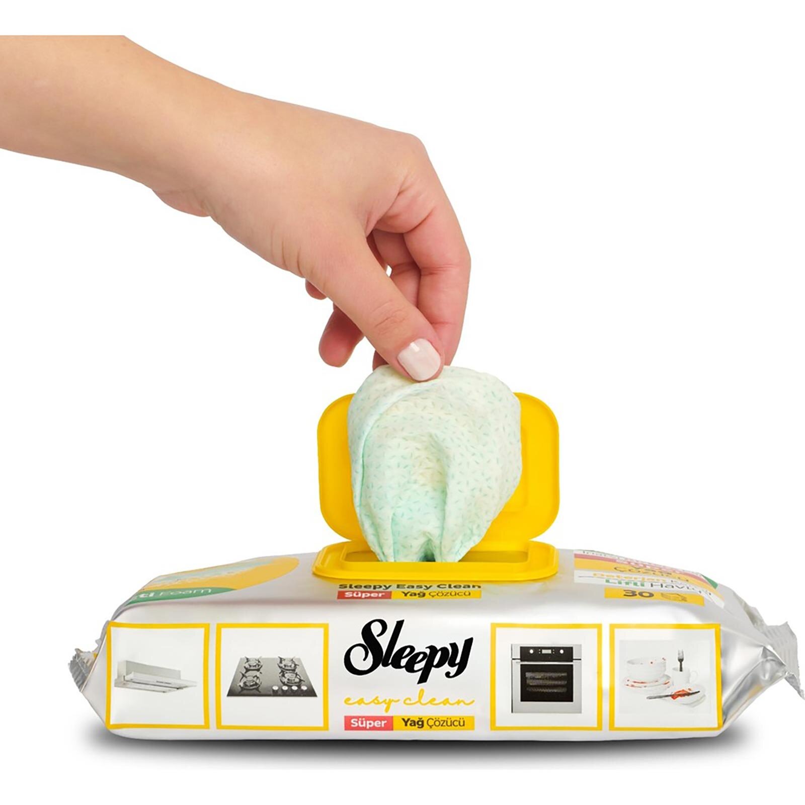 Yüzey Temizlik Mendili Yağ Çözücü 30 Adet