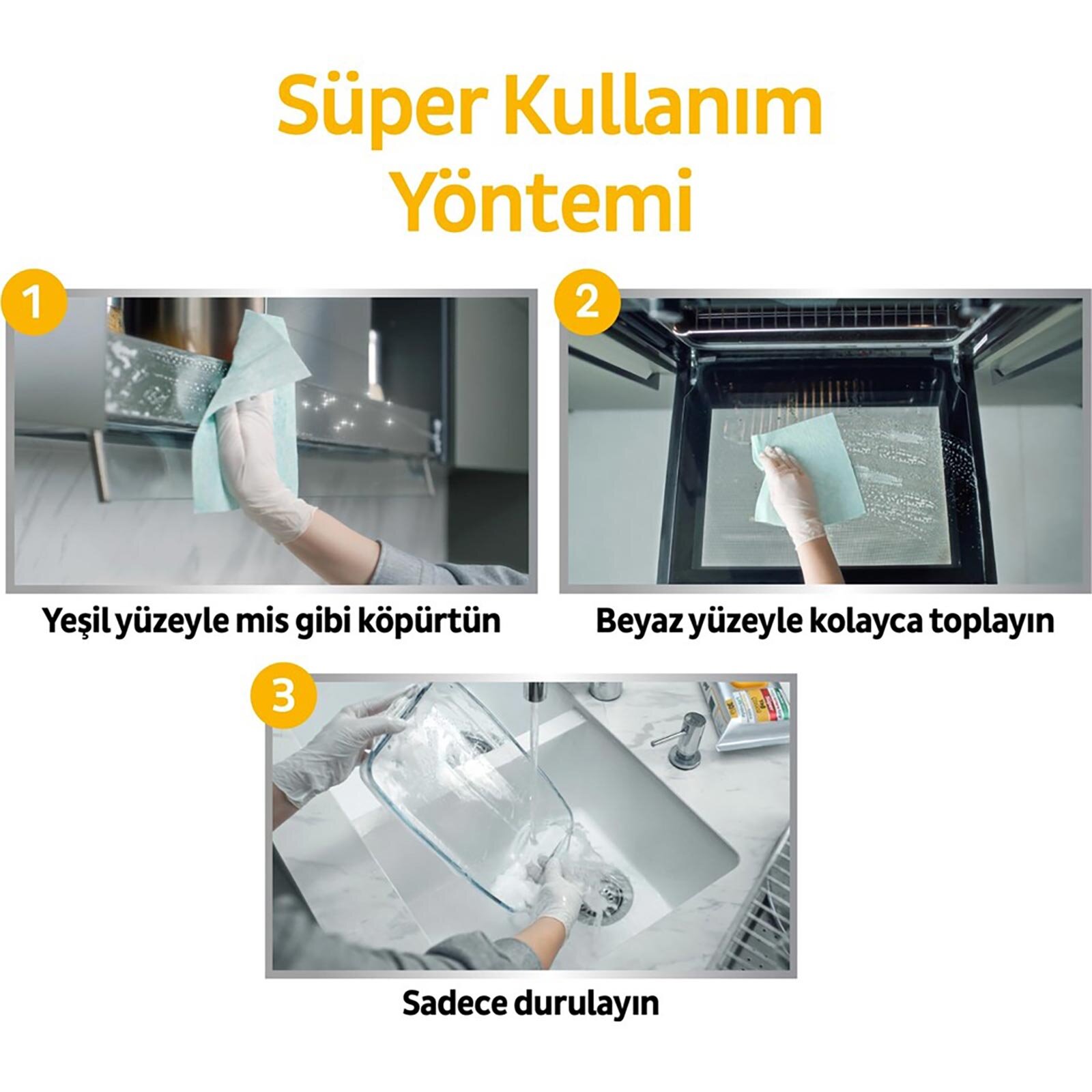 Yüzey Temizlik Mendili Yağ Çözücü 30 Adet