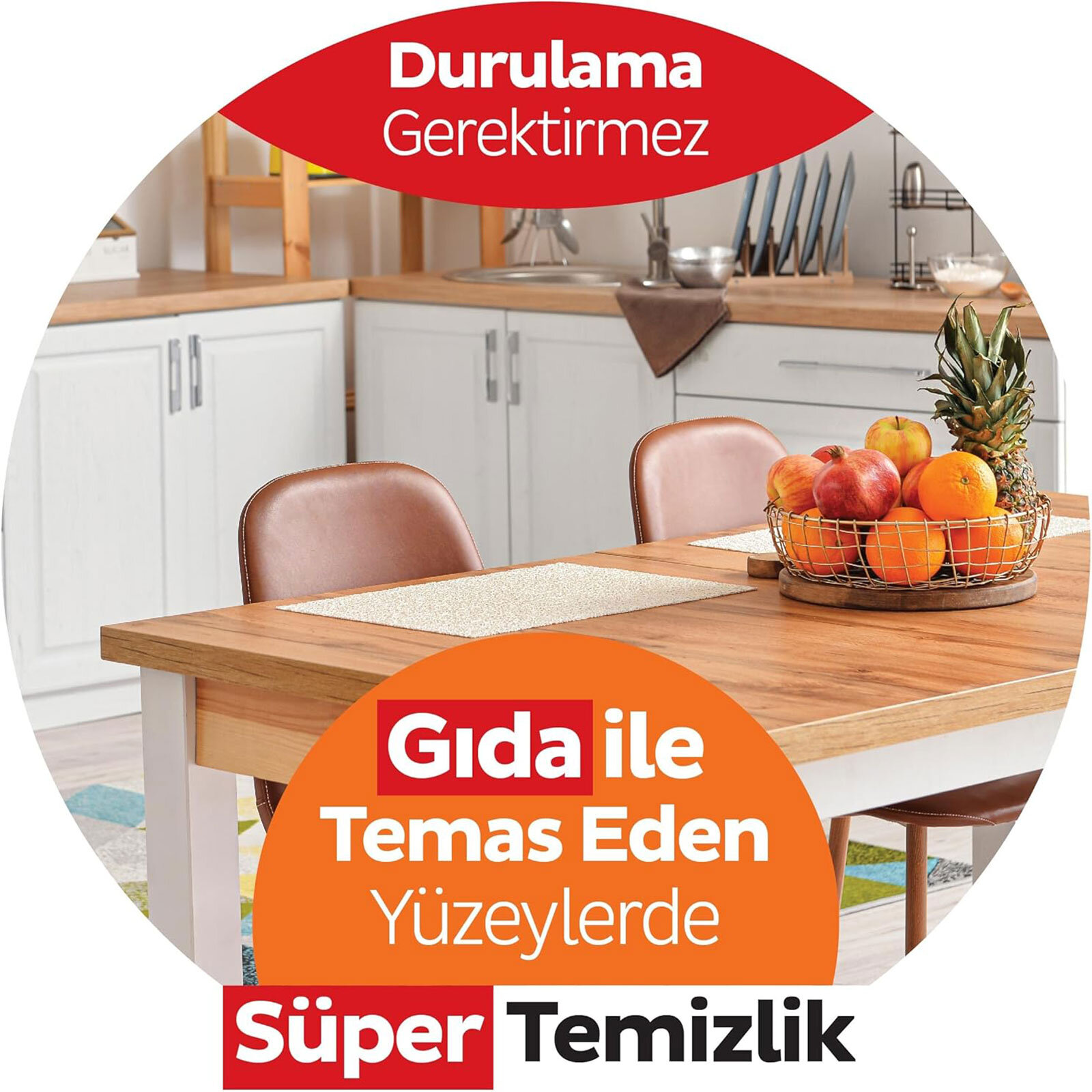 Yüzey Temizlik Süper Mutfak Havlusu Portakal 50 Adet