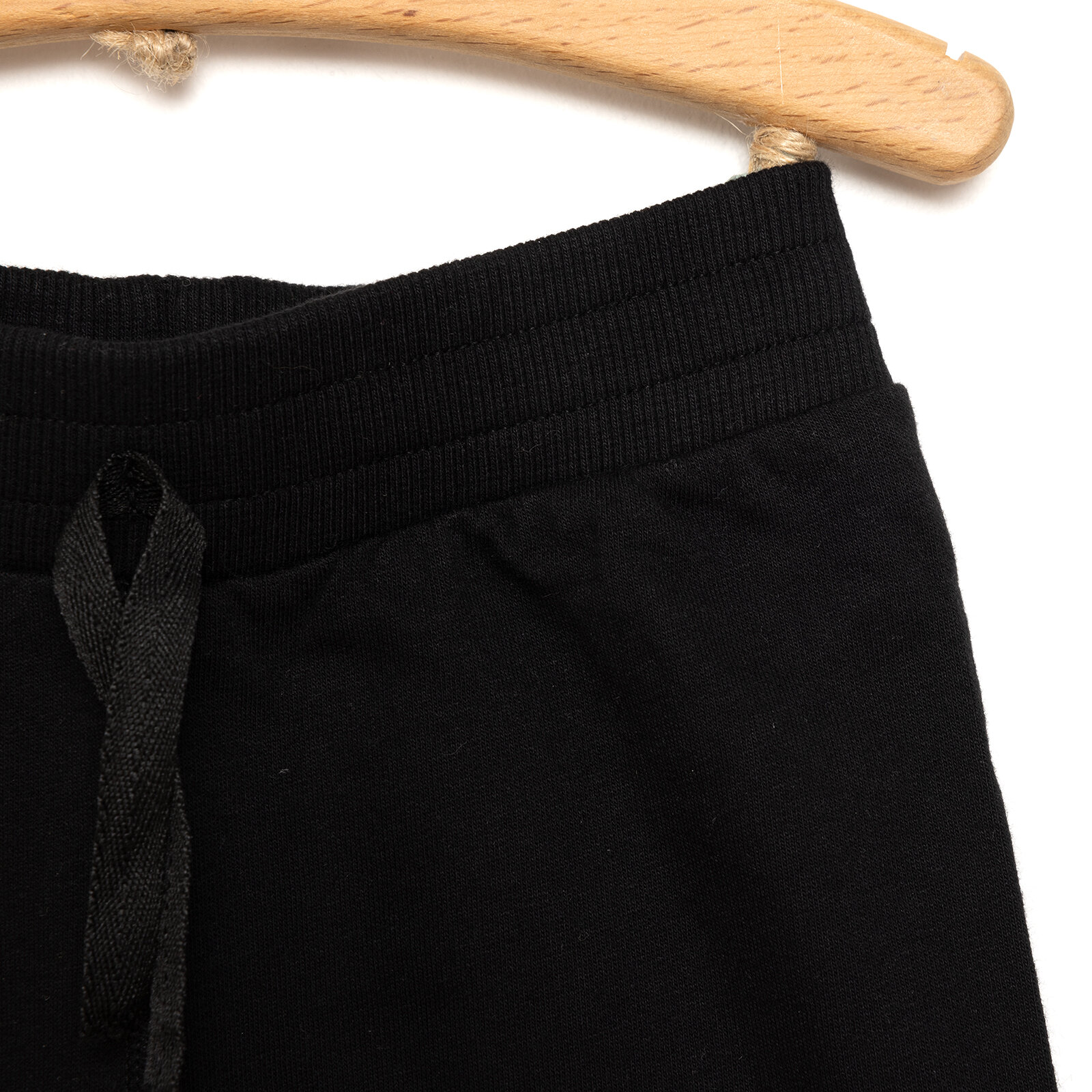 Erkek Bebek Eşofman Alt Şardonlu Kumaş İpli Ribanalı Paça