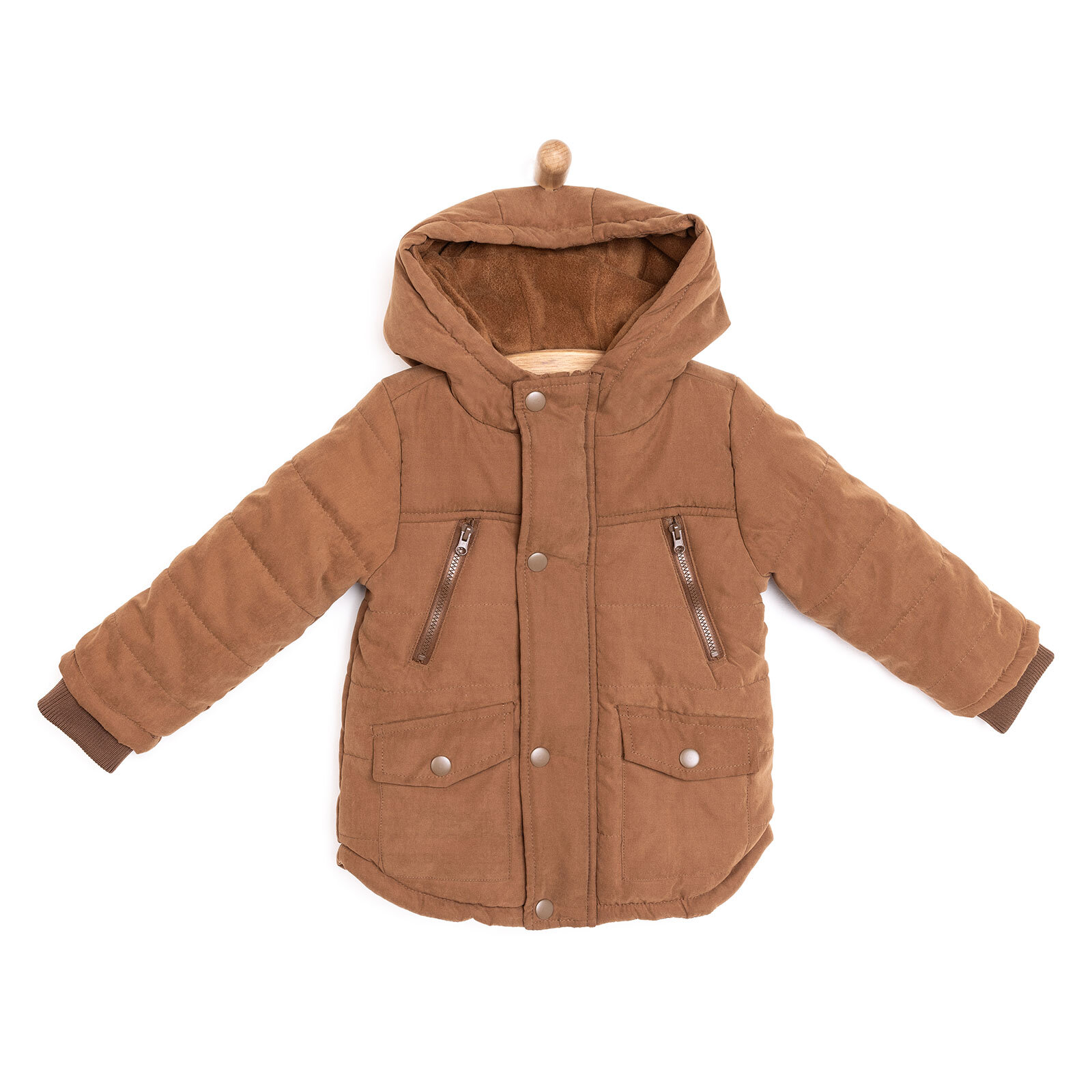 Kapitoneli Kapüşonlu Mont Erkek Bebek