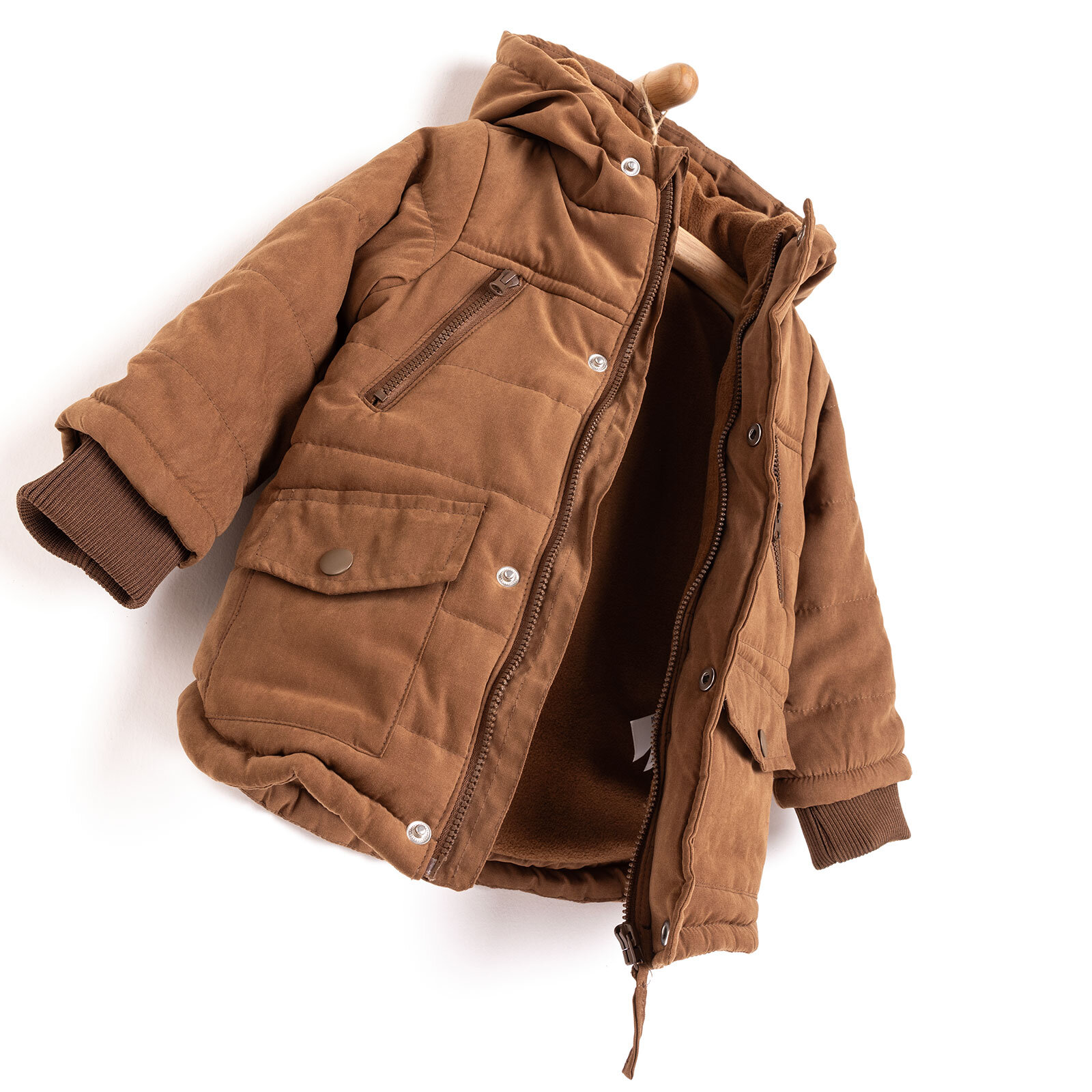 Kapitoneli Kapüşonlu Mont Erkek Bebek