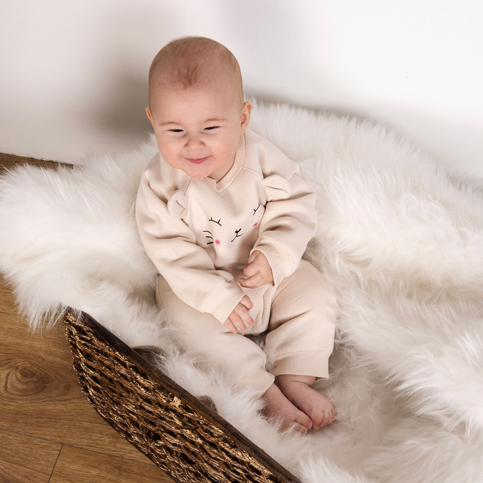 Yenidoğan Kız Figürlü Patiksiz Tulum Kız Bebek