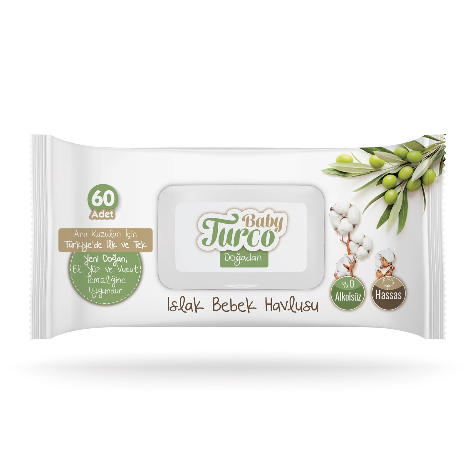 Doğadan Bebek Islak Mendil 3x60 Adet Doğadan Bebek Islak Mendil 3x60 Adet