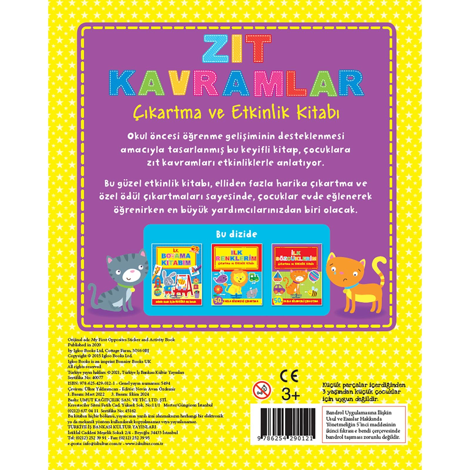 Zıt Kavramlar - Çıkartma ve Etkinlik Kitabı