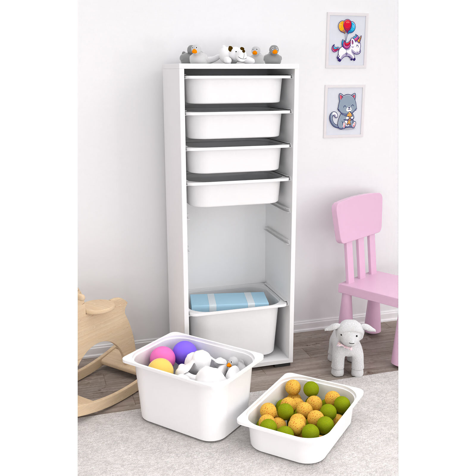 Zola 7 Sepetli Çok Amaçlı Oyuncak Dolabı