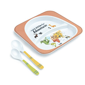 baby plus Melamin Kare Bölmeli Mama Taba