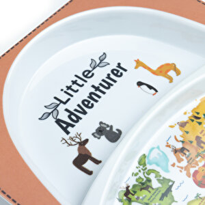 Little Adventurer Melamin Kare Bölmeli Mama Tabağı Seti (2 Kaşıklı) Little Adventurer Melamin Kare Bölmeli Mama Tabağı Seti (2 Kaşıklı)