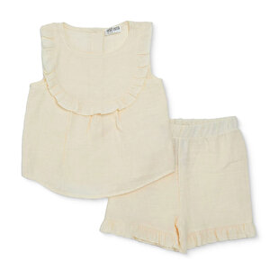 HelloBaby, Bluz-Şort, Ekru, 6 - 9 Ay