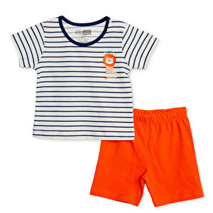 HelloBaby, Kısa Kol, Turuncu, 3 - 6 Ay