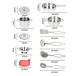 11 Parca Celik Tencere Tava Set